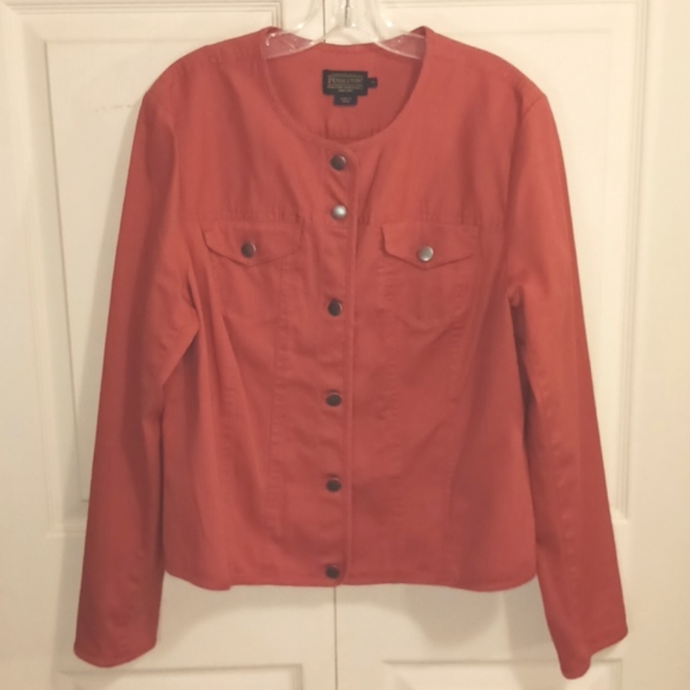 Pendleton Long Sleeve Stretch Button Front Jacket… - image 1